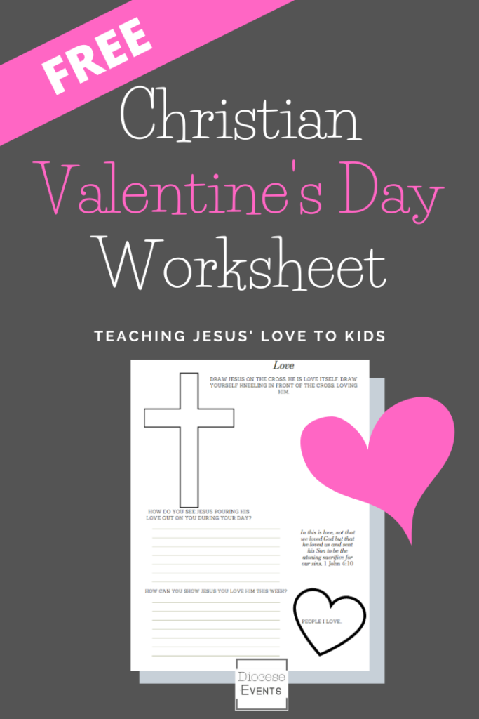 Free Printable Christian Valentine's Day worksheet for big kids to reflect on Jesus love