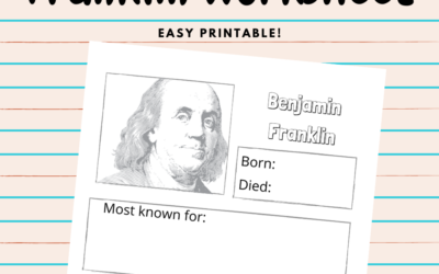 Benjamin Franklin Free Printable Worksheet